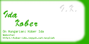 ida kober business card